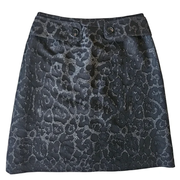 APOSTROPHE PARIS Animal Print Silk A-Line Skirt | SZ FR 38 / US M - Picture 1 of 9
